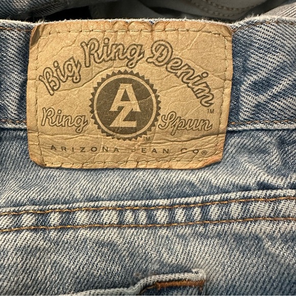 Vintage 90s Relaxed Jeans Arizona Jeans Loose Big Ring Spun Denim 38x32 - Picture 8 of 10